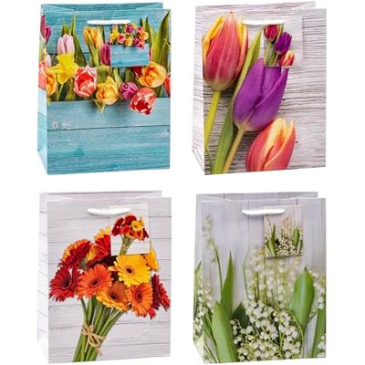 TSI 82016 Bolsas de regalo (12 unidades, tamaño mediano, 23 x 18 x 10 cm), diseño de primavera TSI 82016 Bolsas de regalo (12 unidades, tamaño mediano, 23 x 18 x 10 cm), diseño de primavera