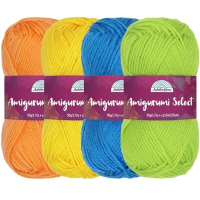 BambooMN JubileeYarn Amigurumi Select Yarn Hilo acrílico para bebé, surtido de inspiración 85, 4 madejas BambooMN JubileeYarn Amigurumi Select Yarn Hilo acrílico para bebé, surtido de inspiración 85, 4 madejas