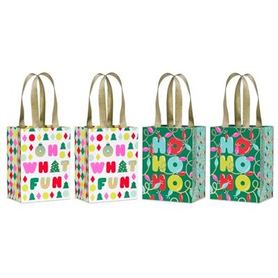 Papyrus Bolsas de regalo de Navidad medianas de 8 pulgadas para niños, luces coloridas (4 bolsas) Papyrus Bolsas de regalo de Navidad medianas de 8 pulgadas para niños, luces coloridas (4 bolsas)