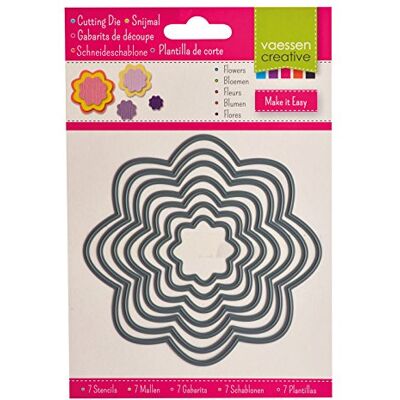 Creative "Flowers Shape Cutting Dies, Steel, Black Creative "Flowers Shape Cutting Dies, Steel, Black
