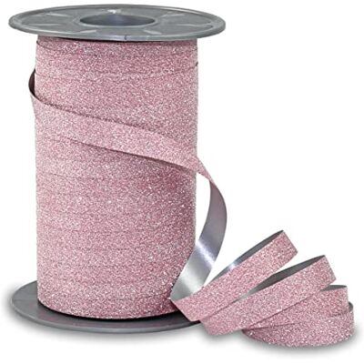 PRÄSENT POLY GLITTER ribbon rosa, 100 m de cinta embalar para regalos, 10 mm de ancho, elegante rafia colores rosa, decorativa para eventos especiales, con efecto brillo PRÄSENT POLY GLITTER ribbon rosa, 100 m de cinta embalar para regalos, 10 mm de ancho, elegante rafia colores rosa, decorativa para eventos especiales, con efecto brillo
