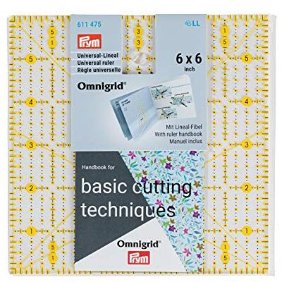 Prym 611475 Universal 6 x 6 pulgadas Regla Omnigrid - regla Prym 611475 Universal 6 x 6 pulgadas Regla Omnigrid - regla