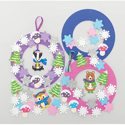 Baker Ross Kits de Coronas de Invierno en el Bosque Paquete de 3, Anillo de Corona para Decorar y Exhibir, Haz tus propias Decoraciones, Proyectos de Arte y Manualidades para Niños Baker Ross Kits de Coronas de Invierno en el Bosque Paquete de 3, Anillo de Corona para Decorar y Exhibir, Haz tus propias Decoraciones, Proyectos de Arte y Manualidades para Niños