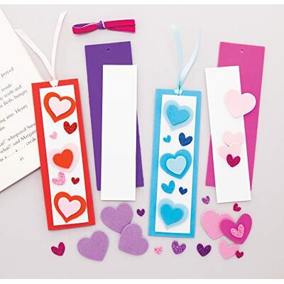 Baker Ross Kits Marcapáginas Corazón Combinables Set para niños (paquete de 8) Baker Ross Kits Marcapáginas Corazón Combinables Set para niños (paquete de 8)