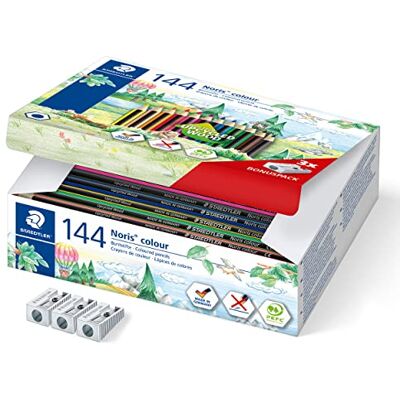 STAEDTLER Noris 185 C144. Lápices de colores ecológicos. Caja con 144 unidades STAEDTLER Noris 185 C144. Lápices de colores ecológicos. Caja con 144 unidades