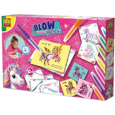 Creative Unicorn Bolígrafos de aerógrafo Kit de manualidades creativo para niños a partir de 5 años Decora 12 páginas impresas de unicornio para colorear con 7 marcadores brillantes de Creative Unicorn Bolígrafos de aerógrafo Kit de manualidades creativo para niños a partir de 5 años Decora 12 páginas impresas de unicornio para colorear con 7 marcadores brillantes de