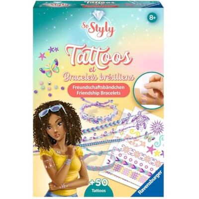 Ravensburger Pulseras 18320 Tattoos & Friendsbands: Cool Summer: descaradas Pulseras de Amistad Hechas con Hilos y Tatuajes de Colores, Hechas a Mano para niños a Partir de 8 años Ravensburger Pulseras 18320 Tattoos & Friendsbands: Cool Summer: descaradas Pulseras de Amistad Hechas con Hilos y Tatuajes de Colores, Hechas a Mano para niños a Partir de 8 años