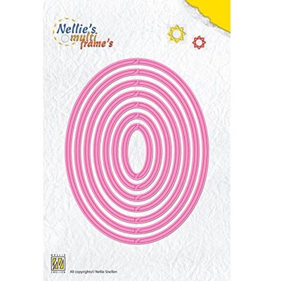 Nellie's Choice Óvalo-7 Troqueles de Marco Múltiple-11, Hacer Tarjetas, Navidad, Scrapbooking, Manualidades, DIY, Rosa, 11,7 x 9 cm Nellie's Choice Óvalo-7 Troqueles de Marco Múltiple-11, Hacer Tarjetas, Navidad, Scrapbooking, Manualidades, DIY, Rosa, 11,7 x 9 cm