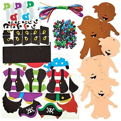 Baker Ross Decoraciones Colgantes de Piratas Juego de 5, Actividades Manuales para Niños Baker Ross Decoraciones Colgantes de Piratas Juego de 5, Actividades Manuales para Niños