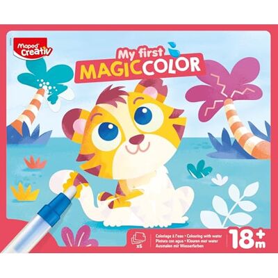 Maped Creativ My First Magic Color Tarjetas para Colorear con Agua +18 Meses, Actividad Mágica Reutilizable e Infinita, Kit de Pintura Limpia para Bebés, Fomenta la Motricidad y el Descubrimiento Maped Creativ My First Magic Color Tarjetas para Colorear con Agua +18 Meses, Actividad Mágica Reutilizable e Infinita, Kit de Pintura Limpia para Bebés, Fomenta la Motricidad y el Descubrimiento