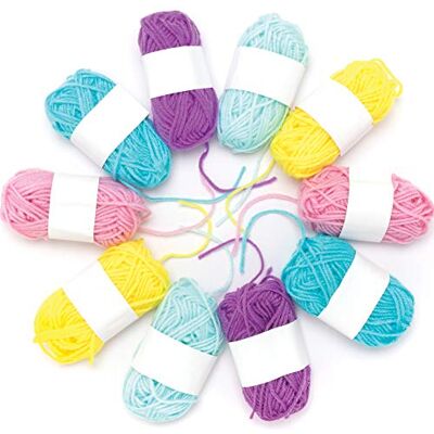 Baker Ross Lana Pastel Paquete de 10, Material para Manualidades para Niños () Baker Ross Lana Pastel Paquete de 10, Material para Manualidades para Niños ()