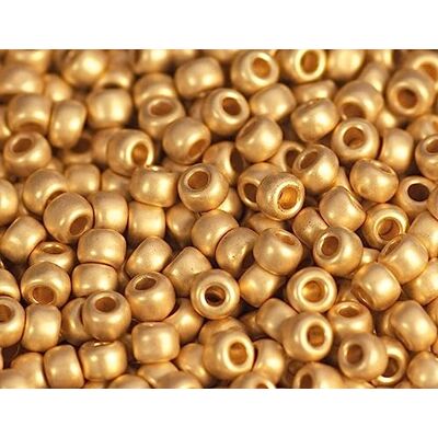 Toho Cuentas japonesas rocalla auténtico oro mate 2,2mm.11/0 100gr. Toho Cuentas japonesas rocalla auténtico oro mate 2,2mm.11/0 100gr.