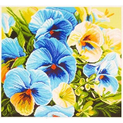 Colección de arte – Impreso Tela Aida – Azul Pensamientos Colección de arte – Impreso Tela Aida – Azul Pensamientos