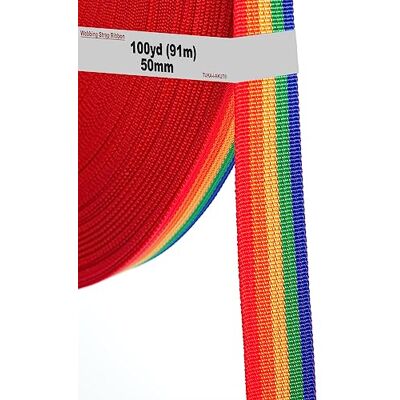 TUKA-i-AKUT 91 m x 50 mm Cinta del Arco Iris, Correas de Polipropileno Arcoíris de Colores Cinta de Cinturón de Lona Colorida para Decoración Bricolaje Craft Mochila Flejes Delantal Bolsas, TKB5073-colorful TUKA-i-AKUT 91 m x 50 mm Cinta del Arco Iris, Correas de Polipropileno Arcoíris de Colores Cinta de Cinturón de Lona Colorida para Decoración Bricolaje Craft Mochila Flejes Delantal Bolsas, TKB5073-colorful