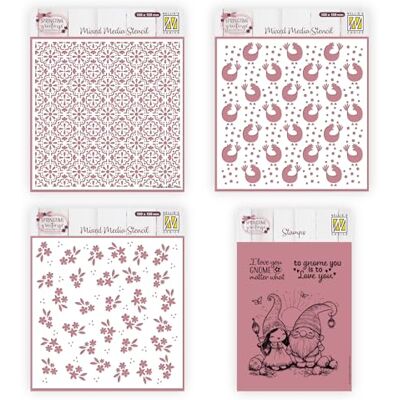 Nellie's Choice Nellie’s Choice Plantillas y Sellos Transparentes para Primavera y Pascua 6 Stencils y Sellos de Silicona Reutilizables para Scrapbooking, Estampado, Tarjetería y Manualidades de Papel Nellie's Choice Nellie’s Choice Plantillas y Sellos Transparentes para Primavera y Pascua 6 Stencils y Sellos de Silicona Reutilizables para Scrapbooking, Estampado, Tarjetería y Manualidades de Papel