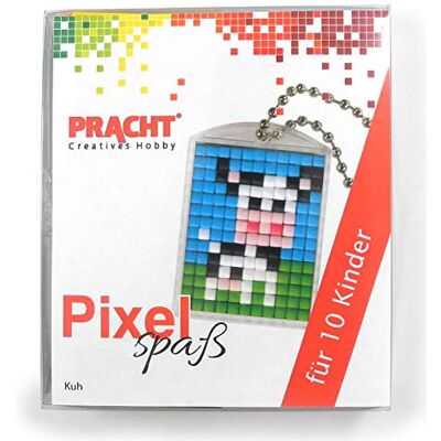 Pracht Creatives Hobby Juego de manualidades para 10 niños, con 10 medallones con diseño de pixels, para niños y niñas Pracht Creatives Hobby Juego de manualidades para 10 niños, con 10 medallones con diseño de pixels, para niños y niñas