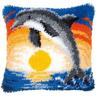 Vervaco Kit Cojin Gancho De Pestillo Cojin Decorativo Delfin DIY Manualidades Adultos Set Creativo Regalo Bordado Kit Principiantes ca. 40 x 40 cm Latch Hook Embroidery Vervaco Kit Cojin Gancho De Pestillo Cojin Decorativo Delfin DIY Manualidades Adultos Set Creativo Regalo Bordado Kit Principiantes ca. 40 x 40 cm Latch Hook Embroidery