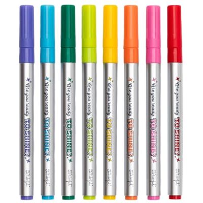 Mr. Wonderful Rotuladores metalizados para dar el brillo perfecto a cada proyecto Set de 8 rotuladores con tinta metalizada Mr. Wonderful Rotuladores metalizados para dar el brillo perfecto a cada proyecto Set de 8 rotuladores con tinta metalizada