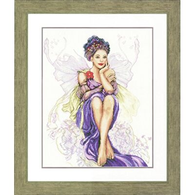Lanarte Unbekannt PN-0021221 0150005 Kit de Punto de Cruz, diseño de Mariposas, Color Morado Lino Maedchen Lanarte Unbekannt PN-0021221 0150005 Kit de Punto de Cruz, diseño de Mariposas, Color Morado Lino Maedchen
