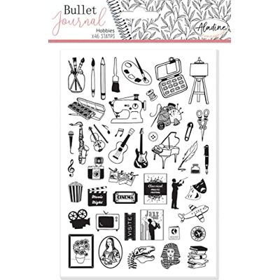 Aladine Stampo Bullet Journal Hobbies Sello de espuma de silicona ideal para diario de viñetas, álbumes de recortes, cuadernos, pasatiempos creativos DIY Aladine Stampo Bullet Journal Hobbies Sello de espuma de silicona ideal para diario de viñetas, álbumes de recortes, cuadernos, pasatiempos creativos DIY