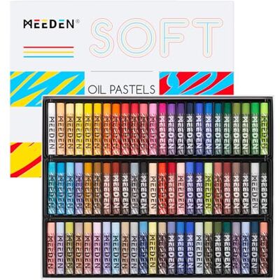 MEEDEN Juego de pasteles al óleo suaves: 72 colores vibrantes pasteles al óleo para artistas, principiantes, adultos, crayones suaves para suministros de arte, pintura, dibujo, mezcla, capas MEEDEN Juego de pasteles al óleo suaves: 72 colores vibrantes pasteles al óleo para artistas, principiantes, adultos, crayones suaves para suministros de arte, pintura, dibujo, mezcla, capas