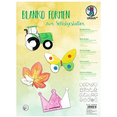 Ursus Blanko Papel fotográfico de 300 g/m², hojas de aprox. 24,8 x 33 cm, con láser, 45 troqueles en 20 formas diferentes. , color/modelo surtido Ursus Blanko Papel fotográfico de 300 g/m², hojas de aprox. 24,8 x 33 cm, con láser, 45 troqueles en 20 formas diferentes. , color/modelo surtido