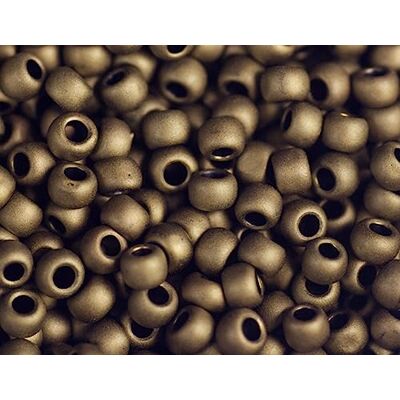 Toho Cuentas japonesas rocalla mate oro viejo verdoso 2,2mm.11/0 100gr. Toho Cuentas japonesas rocalla mate oro viejo verdoso 2,2mm.11/0 100gr.