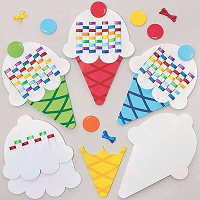 Baker Ross Kit de Tejido Helados Juego de 6, Ocio Creativo Infantil Baker Ross Kit de Tejido Helados Juego de 6, Ocio Creativo Infantil