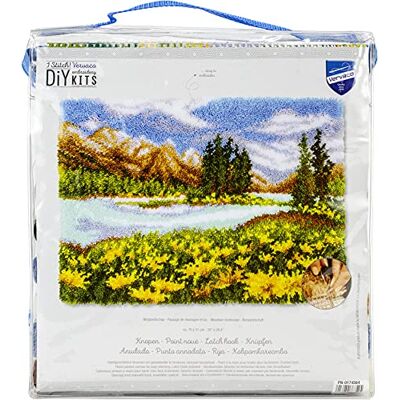 Vervaco Kit Alfombra Gancho De Pestillo Alfombras De Habitacion PAISAJE DE MONTAÑA Y LAGO DIY Manualidades Adultos Set Creativo Regalo Bordado Kit Principiantes ca. 70 x 51 cm Latch Hook Embroidery Vervaco Kit Alfombra Gancho De Pestillo Alfombras De Habitacion PAISAJE DE MONTAÑA Y LAGO DIY Manualidades Adultos Set Creativo Regalo Bordado Kit Principiantes ca. 70 x 51 cm Latch Hook Embroidery