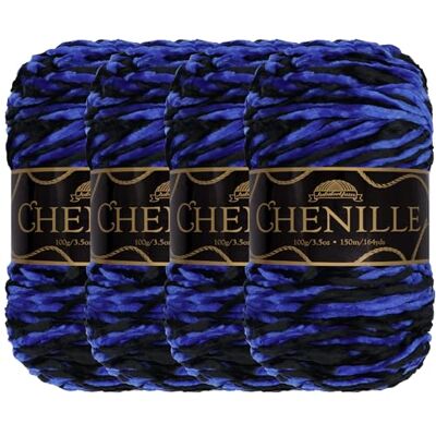 BambooMN JubileeYarn Hilo de chenilla – Peso de estambre – 100 g/madeja – Atlantis – 4 madejas BambooMN JubileeYarn Hilo de chenilla – Peso de estambre – 100 g/madeja – Atlantis – 4 madejas