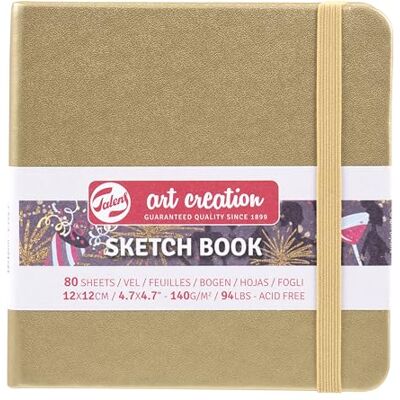 ART Cuaderno de bocetos 80 hojas, tamaño 12 x 12 cm, oro blanco ART Cuaderno de bocetos 80 hojas, tamaño 12 x 12 cm, oro blanco