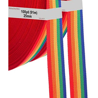 TUKA-i-AKUT 182 m x 25 mm Cinta del Arco Iris, Correas de Polipropileno Arcoíris Colores Cinta de Cinturón de Lona Colorida, Decoración Bricolaje Craft Mochila Flejes Delantal Bolsas 2x91m TUKA-i-AKUT 182 m x 25 mm Cinta del Arco Iris, Correas de Polipropileno Arcoíris Colores Cinta de Cinturón de Lona Colorida, Decoración Bricolaje Craft Mochila Flejes Delantal Bolsas 2x91m
