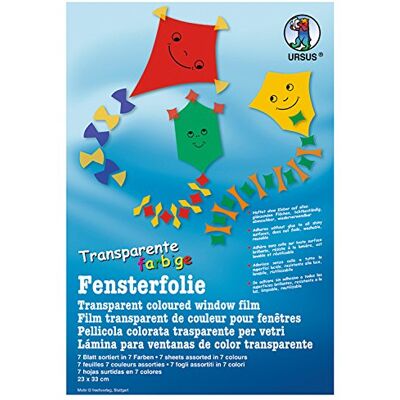 Ursus – Ventana pantalla transparente aprox. 23 X 33 Cm, 7 hojas surtidos en 7 colores Ursus – Ventana pantalla transparente aprox. 23 X 33 Cm, 7 hojas surtidos en 7 colores