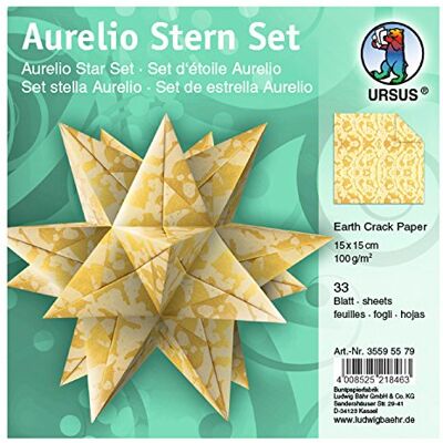 Papel de Manualidades Aurelio Stern Earth Oro - 15x15cm, 33 Hojas Papel de Manualidades Aurelio Stern Earth Oro - 15x15cm, 33 Hojas
