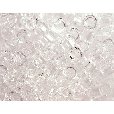 Toho Cuentas japonesas cilindro Treasure transparente blanco 3,3mm.8/0 100gr. Toho Cuentas japonesas cilindro Treasure transparente blanco 3,3mm.8/0 100gr.