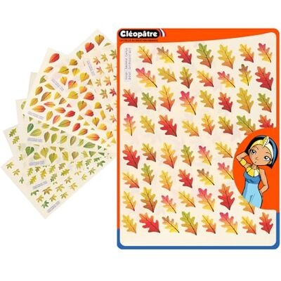 Cléopâtre CLEOPATRE Gommettes Pegatinas, hojas de árboles, 2 colores, paquete de 8 hojas (476 pegatinas) Cléopâtre CLEOPATRE Gommettes Pegatinas, hojas de árboles, 2 colores, paquete de 8 hojas (476 pegatinas)
