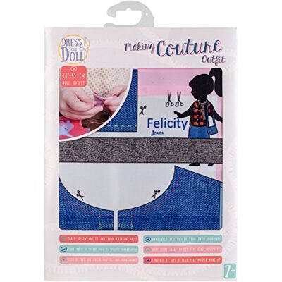 Vervaco Dress Your Doll Kit Costura Vestidos Muñecas Vaqueros Felicity Kit De Diseño De Moda para Niñas Telas Bonitas para Manualidades Costura para Principiantes Fashion Design Set Vervaco Dress Your Doll Kit Costura Vestidos Muñecas Vaqueros Felicity Kit De Diseño De Moda para Niñas Telas Bonitas para Manualidades Costura para Principiantes Fashion Design Set