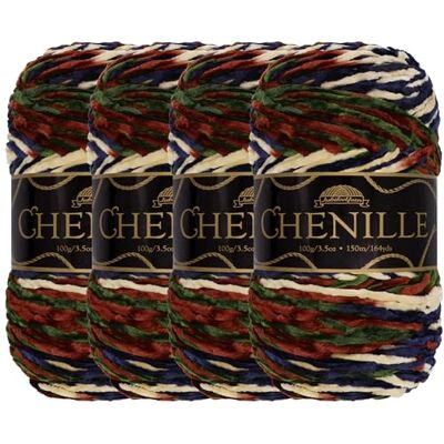 BambooMN JubileeYarn Hilo de chenilla – Peso de estambre – 100 g/madeja – Shangri-La – 4 madejas BambooMN JubileeYarn Hilo de chenilla – Peso de estambre – 100 g/madeja – Shangri-La – 4 madejas