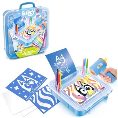 Canal Toys – Airbrush Art – Maletín de Actividades Manuales Bluey – Para niños de 6 años – Aerógrafo electrónico con Plantillas y rotuladores – Idea de Regalo Creativo Canal Toys – Airbrush Art – Maletín de Actividades Manuales Bluey – Para niños de 6 años – Aerógrafo electrónico con Plantillas y rotuladores – Idea de Regalo Creativo
