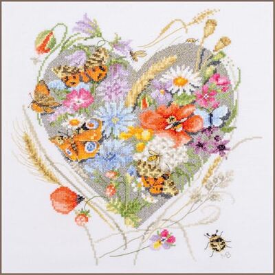 Lanarte Kits De Punto De Cruz Contado Completo Arte De Pared DIY UN CORAZÓN DE FLORES Set Manualidades Adultos Set Decoracion Salon Creativo Regalo ca. 32 x 35 cm Cross Stitch Embroidery Lanarte Kits De Punto De Cruz Contado Completo Arte De Pared DIY UN CORAZÓN DE FLORES Set Manualidades Adultos Set Decoracion Salon Creativo Regalo ca. 32 x 35 cm Cross Stitch Embroidery