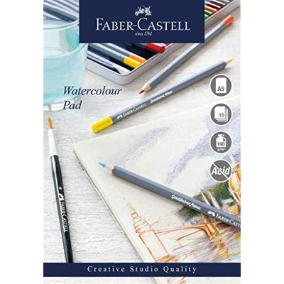 Faber-Castell Creative Studio Bloc de pintura acrílica, A5, papel engomado sin ácidos, 240 g/m², 15 hojas para pintura acrílica, artes, manualidades, hogar y escuela Faber-Castell Creative Studio Bloc de pintura acrílica, A5, papel engomado sin ácidos, 240 g/m², 15 hojas para pintura acrílica, artes, manualidades, hogar y escuela