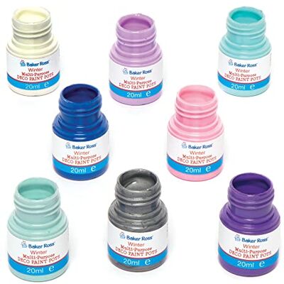 Baker Ross Bote de Pintura Decorativa Multiusos Paquete de 8, Pintura para Niños, Suministros de Pintura para Proyectos de Arte y Manualidades Baker Ross Bote de Pintura Decorativa Multiusos Paquete de 8, Pintura para Niños, Suministros de Pintura para Proyectos de Arte y Manualidades
