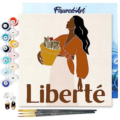 ART Mini Pintar por Números 20x20cm con marco para Adultos Libertad Manualidades con pintura acrílica Kit Cuadro DIY completo ART Mini Pintar por Números 20x20cm con marco para Adultos Libertad Manualidades con pintura acrílica Kit Cuadro DIY completo