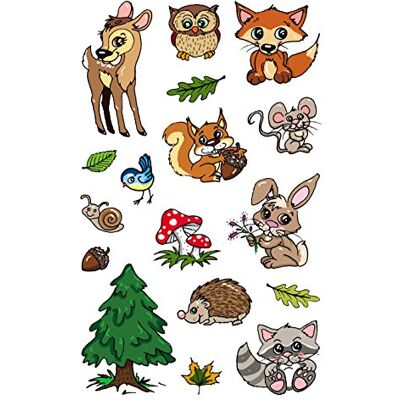 Avery Metallic Sticker 17 etiquetas, diseño de animales del bosque Avery Metallic Sticker 17 etiquetas, diseño de animales del bosque