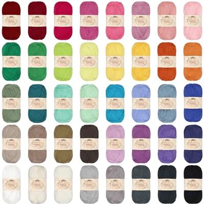 BambooMN JubileeYarn Baby Soft Hilo de bambú y algodón suave, 50 g por ovillo, los 40 colores, 40 ovillos BambooMN JubileeYarn Baby Soft Hilo de bambú y algodón suave, 50 g por ovillo, los 40 colores, 40 ovillos