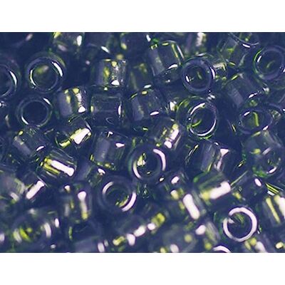 Toho Cuentas japonesas cilindro Treasure transparente verde oliva 3,3mm.8/0 100gr. Toho Cuentas japonesas cilindro Treasure transparente verde oliva 3,3mm.8/0 100gr.