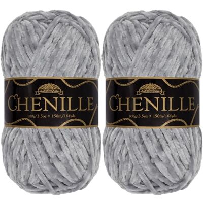 BambooMN JubileeYarn Hilo de chenilla – Peso peinado, 100 g/madeja (2 madejas, 123 reliquias) BambooMN JubileeYarn Hilo de chenilla – Peso peinado, 100 g/madeja (2 madejas, 123 reliquias)