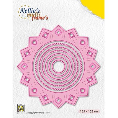 Nellie's Choice Círculo de Flores-7 Troqueles de Marco Múltiple-12,5 x 12,5 cm-para Hacer Tarjetas, Navidad, Scrapbooking, Manualidades, DIY, Rosa, 125x125mm Nellie's Choice Círculo de Flores-7 Troqueles de Marco Múltiple-12,5 x 12,5 cm-para Hacer Tarjetas, Navidad, Scrapbooking, Manualidades, DIY, Rosa, 125x125mm