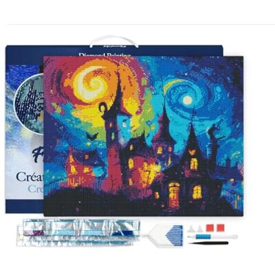 ART Diamond Painting Kit completo con marco Cuadro 40x50cm de Pintura de Diamante Bastidor montado diamantes cuadrados Castillo Fantasía 5D DIY Manualidades Adultos ART Diamond Painting Kit completo con marco Cuadro 40x50cm de Pintura de Diamante Bastidor montado diamantes cuadrados Castillo Fantasía 5D DIY Manualidades Adultos