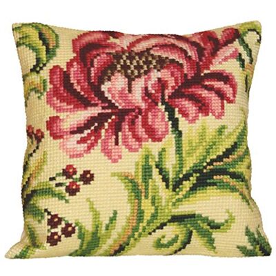 Collection D´Art Rose Sauvage A Droite Pillow Cross Stitch Kit-15-3/4 X15-3/4 Collection D´Art Rose Sauvage A Droite Pillow Cross Stitch Kit-15-3/4 X15-3/4